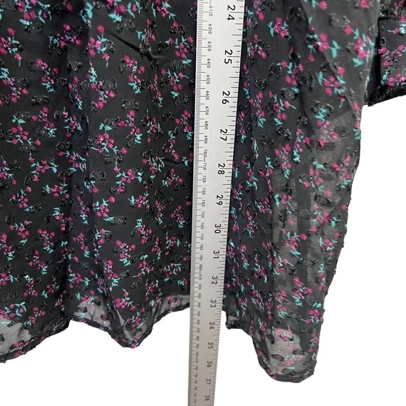 NWT ZARA BASIC Floral Swiss Dot Ruffle Babydoll Dress - Picture 4 of 7